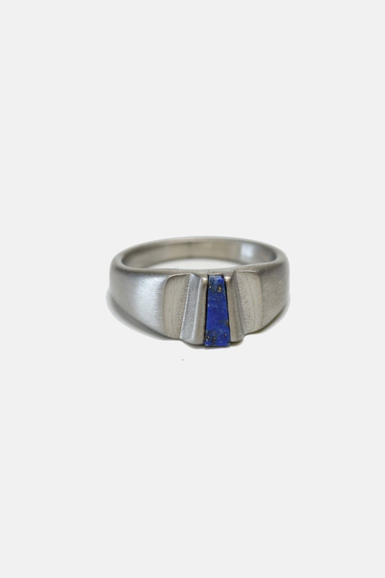 Lapis Lazuli Inlay Ring - Silver