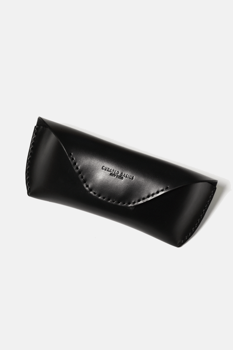 Leather Eyeglasses Case - Black