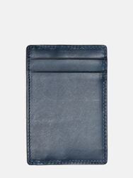 Navy Leather Cardholder