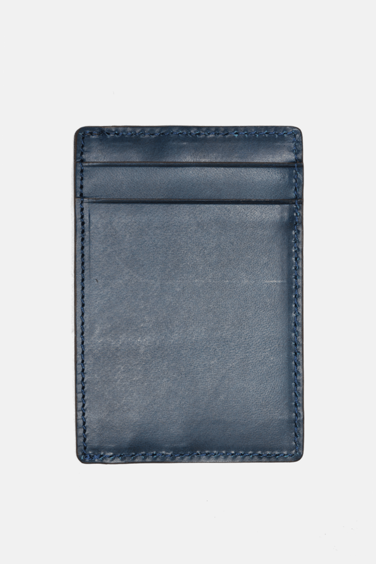 Navy Leather Cardholder