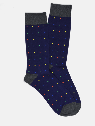 Curated Basics Navy Multi-Dots Socks product