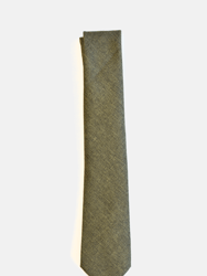 Olive Linen Tie - Olive