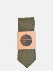 Olive Linen Tie