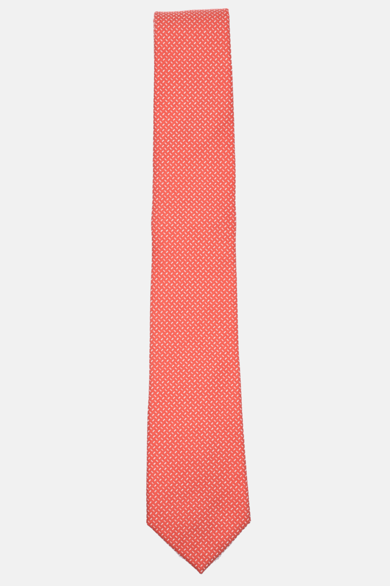 Orange Diamond Plate Tie - Orange