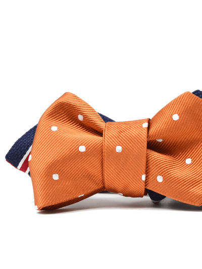 Curated Basics Orange Polka Dots // Striped Reversible Bow Tie product