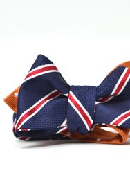 Orange Polka Dots // Striped Reversible Bow Tie