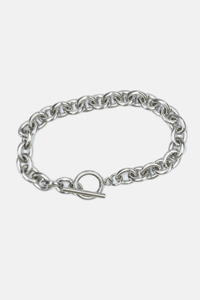 Oval Chain with Toggle Closure - Steel