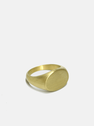 Oval Signet Ring - Gold