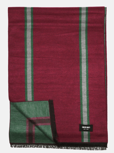 Curated Basics Oxblood Stripes Brushed Silk Scarf product