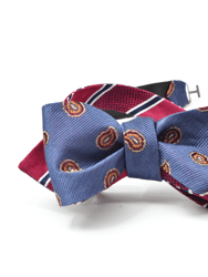 Paisley // Striped Reversible Bow Tie - Paisley