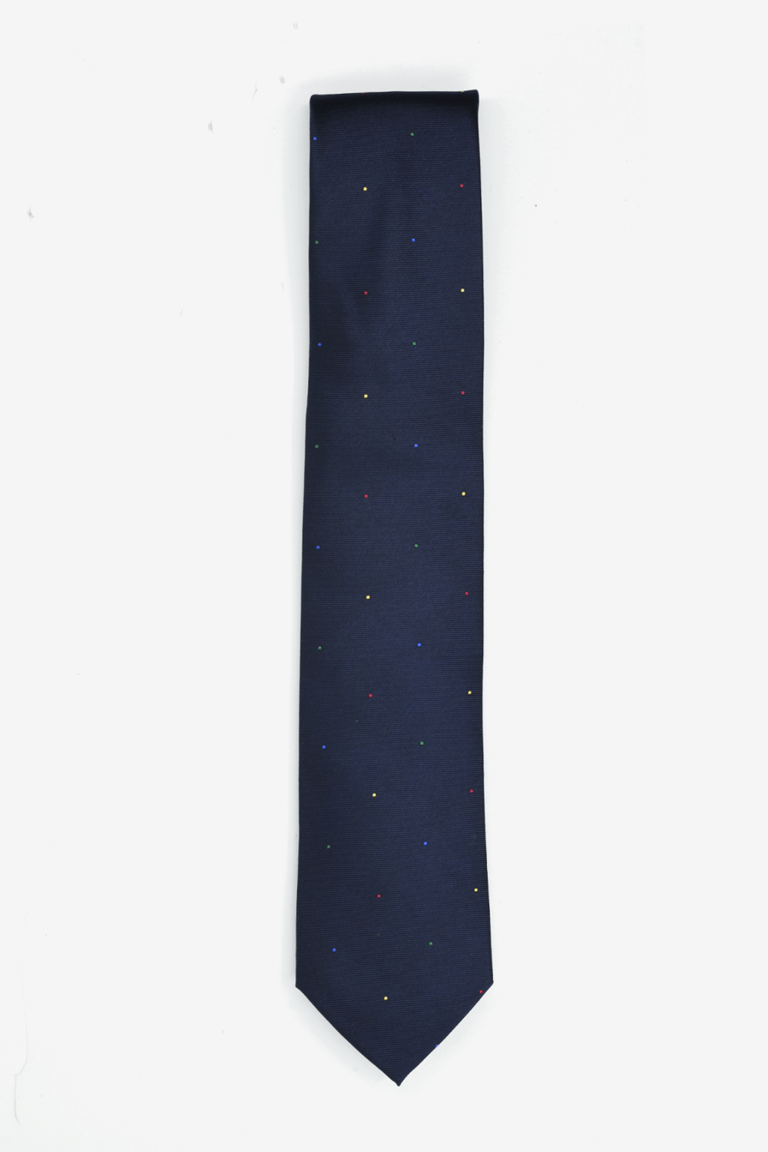 Pin Dots Tie - blue