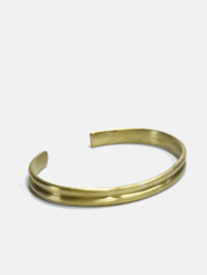 Ridge Brass Cuff - Gold