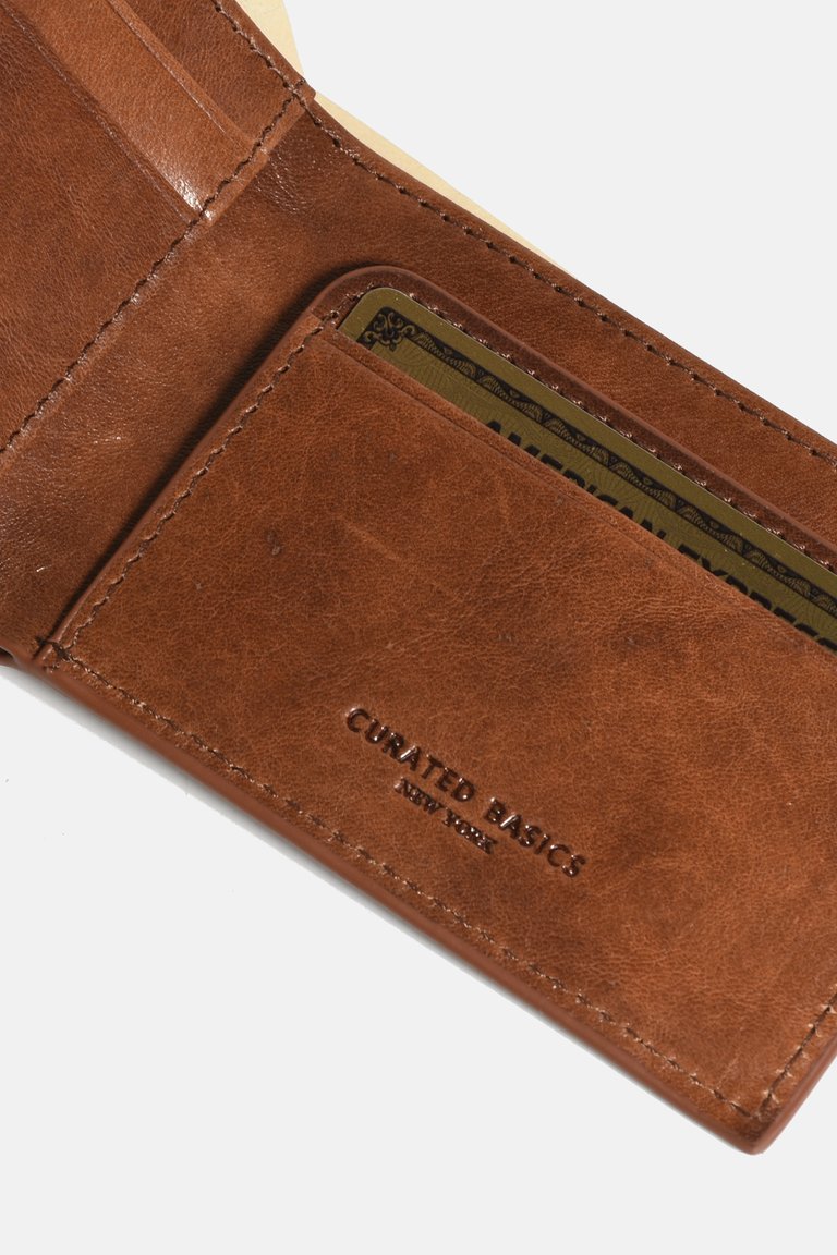 Slim Classic Bill-Fold Wallet - Brown