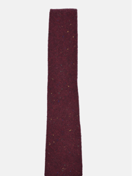 Speckled Burgundy Wool Tie - Burgundy