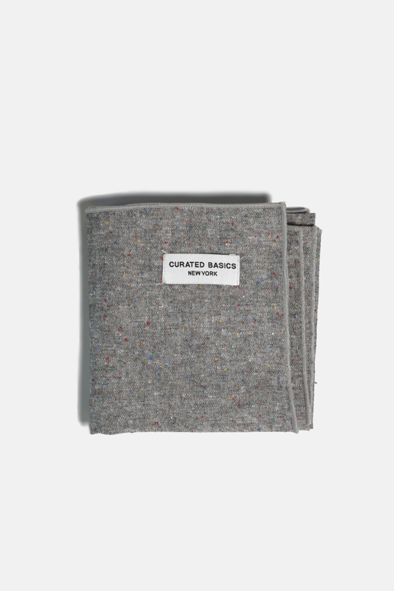 Speckled Linen Bandana - Grey