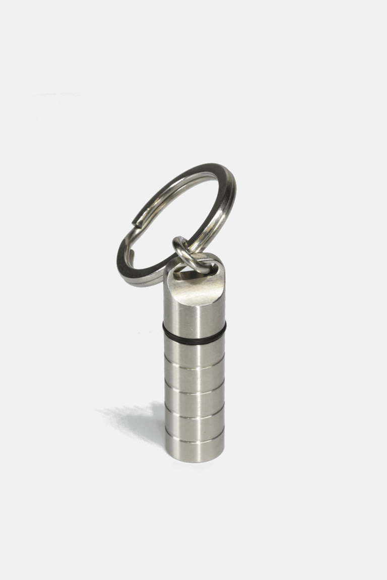 Steel Keychain Cash Tin - Silver