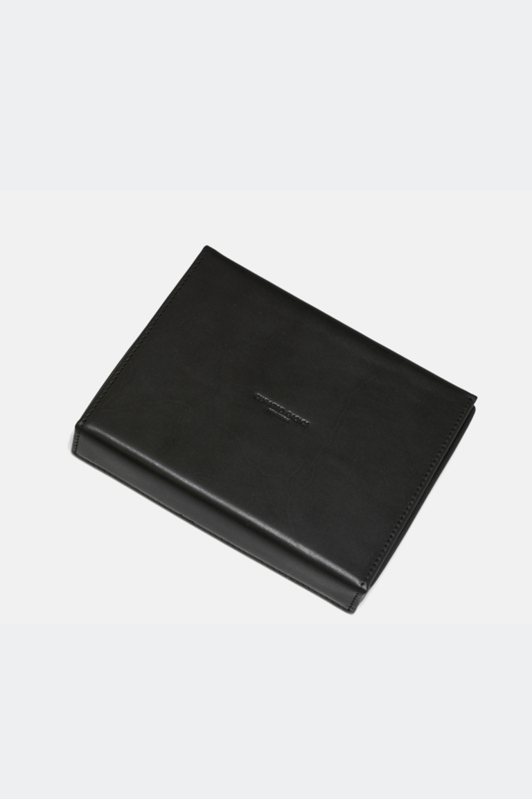 Travel Jewelry Box - Black Leather Black Lining