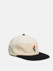 Tulip Embroidery Hat - Black
