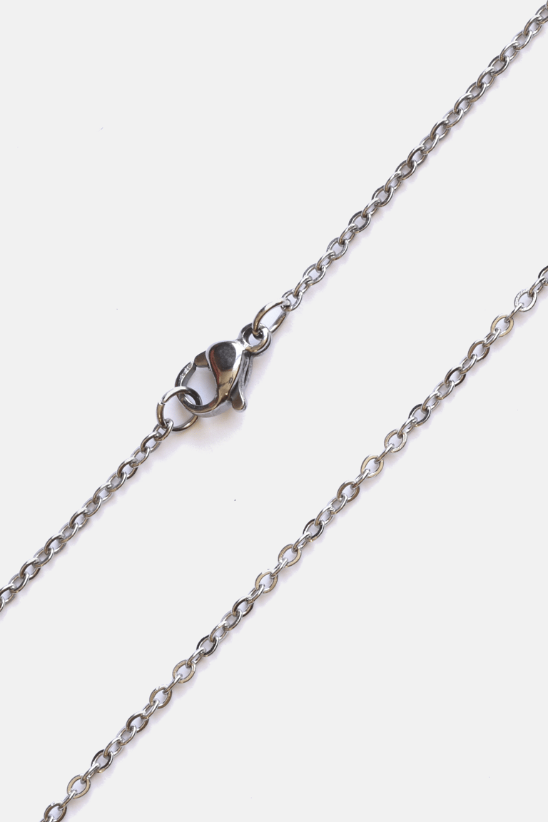 Ultra Thin Cable Chain Necklace - Silver
