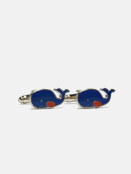 Whale Cufflinks - Blue