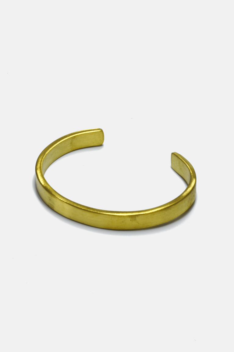 Wide Brass Cuff - Gold