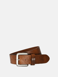 Wide Dark Brown Leather with Silver Buckle Belt - Dark Brown