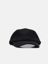 Wool Hat With Optional Fold Down Ear-flap - Black