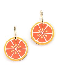 Blood Orange Hoop Earrings - Orange