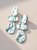 Celestia Dangly Earrings in Green Marble