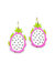 Dragonfruit Hoop Earrings - Pink