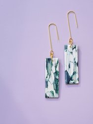 Giulia dangly earrings in Green Marble