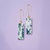 Giulia dangly earrings in Green Marble
