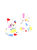 Organic Blob statement earring in Paint Splatter  - Paint Splatter