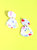 Organic Blob statement earring in Paint Splatter 