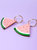 Watermelon Wedge Hoop Earrings