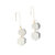 White Geometric Dangly Earrings - White