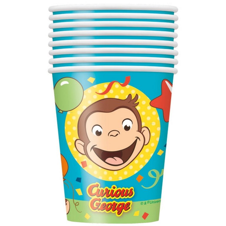 Curious George 9oz Party Cups 8 Per pack]