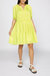Flowy Tiered Short Dress - Lemon