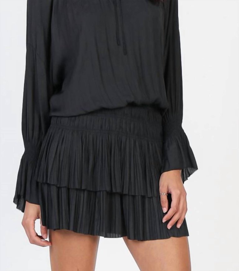 Laurel Jacquard Midi Dress - Black