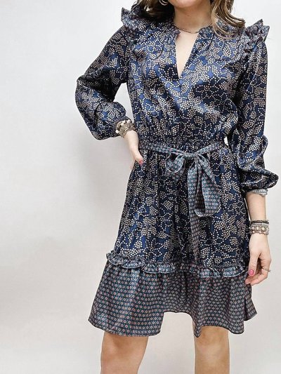 Current Air Mindy Mini Dress In Navy Multi Floral product