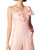 One Shoulder Top With Ribbon And Smocked Back In Apricot - Apricot