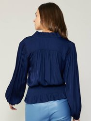 Peplum Collared Blouse