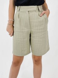 Sedona Bermuda Shorts - Khaki Stripe