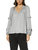 Split Neck Long Sleeve Top - Grey Marble