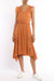 V Neck Dress - Burnt Orange