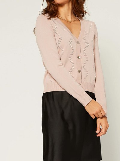 Current Air Zig Zag Pearl Button Down Cardigan product