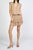 Zoey Jacquard Pleated Mini Dress - Taupe