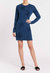 The Long Sleeve Beatnik Dress - Washed Blue Ground With Stars