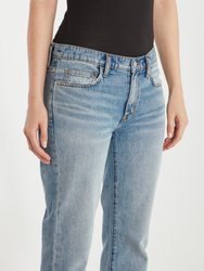 The Turnt Fling Mid Rise Studded Straight Leg Jean