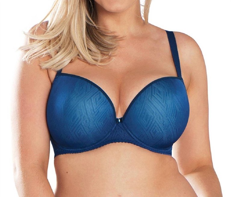 Smoothie Soul Plunge T-Shirt Bra In Navy - Navy